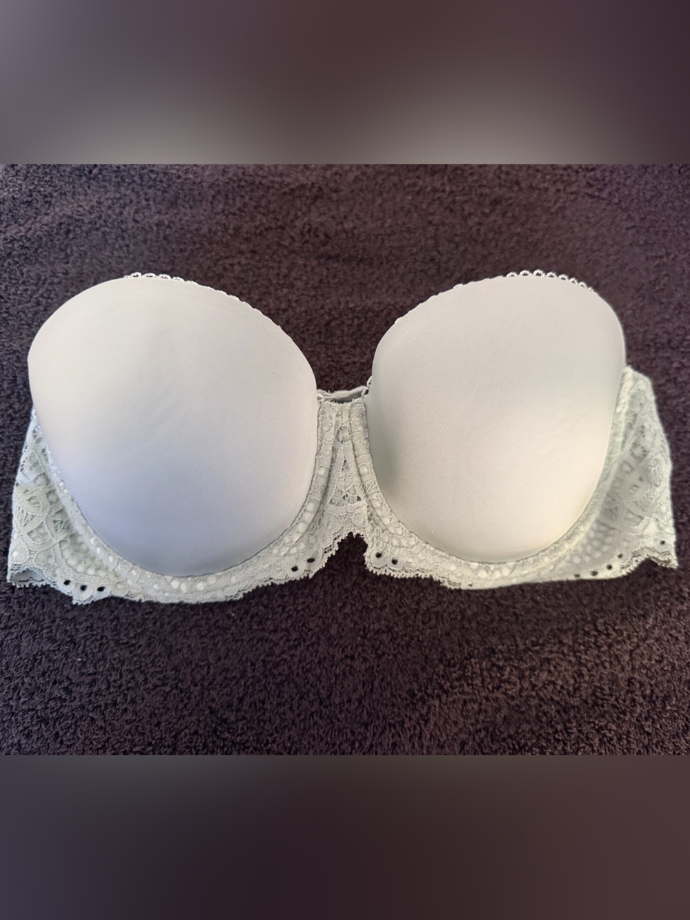 Victoria's Secret Dream Angels Aqua Lace Strapless Bra